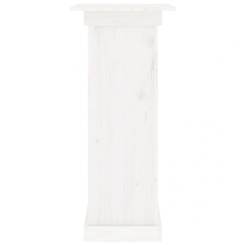 Blumenständer Weiß 40x40x90 cm Massivholz Kiefer