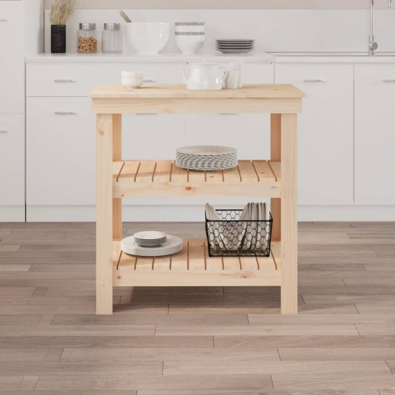 Werkbank 78,5x50x80 cm Massivholz Kiefer