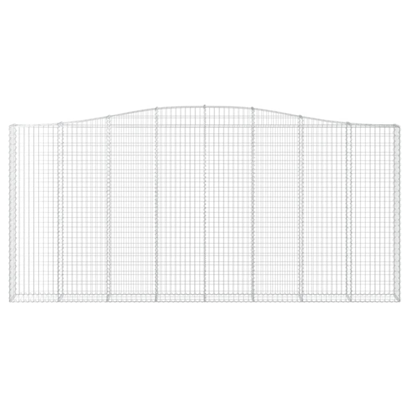 Gabione mit Hochbogen 400x30x180/200 cm Verzinktes Eisen