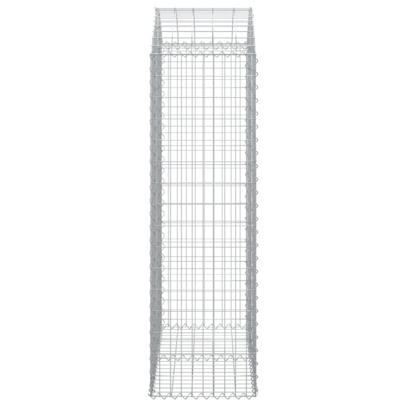 Gabione mit Hochbogen 100x50x160/180 cm Verzinktes Eisen