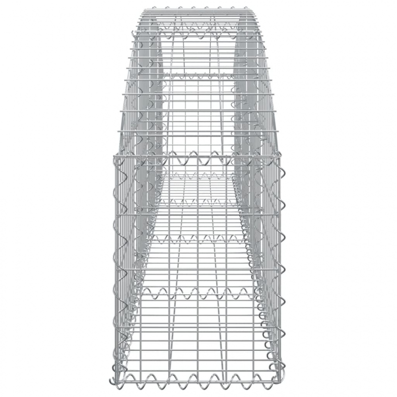 Gabione mit Hochbogen 200x30x40/60 cm Verzinktes Eisen