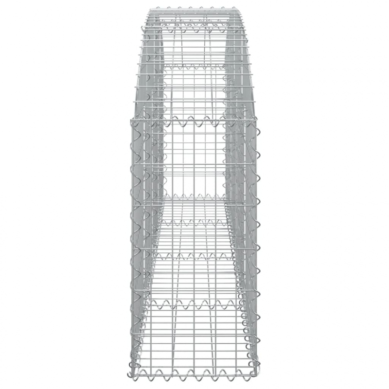 Gabione mit Hochbogen 200x30x60/80 cm Verzinktes Eisen