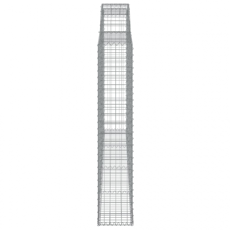 Gabione mit Hochbogen 300x30x160/180 cm Verzinktes Eisen
