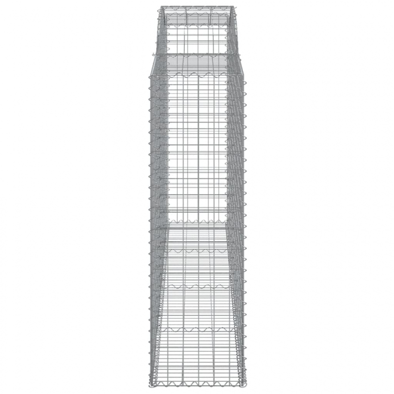 Gabione mit Hochbogen 300x50x160/180 cm Verzinktes Eisen