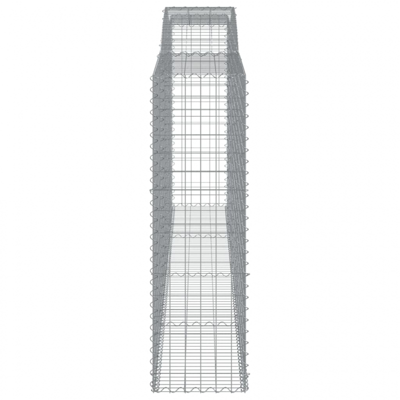 Gabione mit Hochbogen 400x50x160/180 cm Verzinktes Eisen