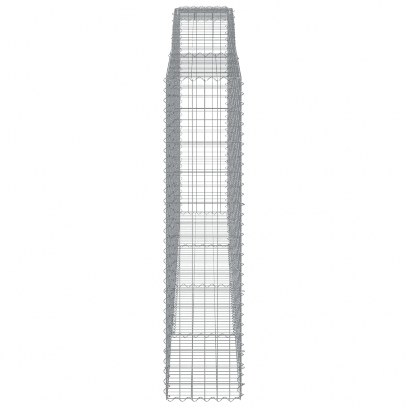 Gabione mit Hochbogen 400x50x200/220 cm Verzinktes Eisen