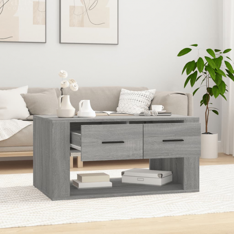 Couchtisch Grau Sonoma 80x50x40 cm Holzwerkstoff
