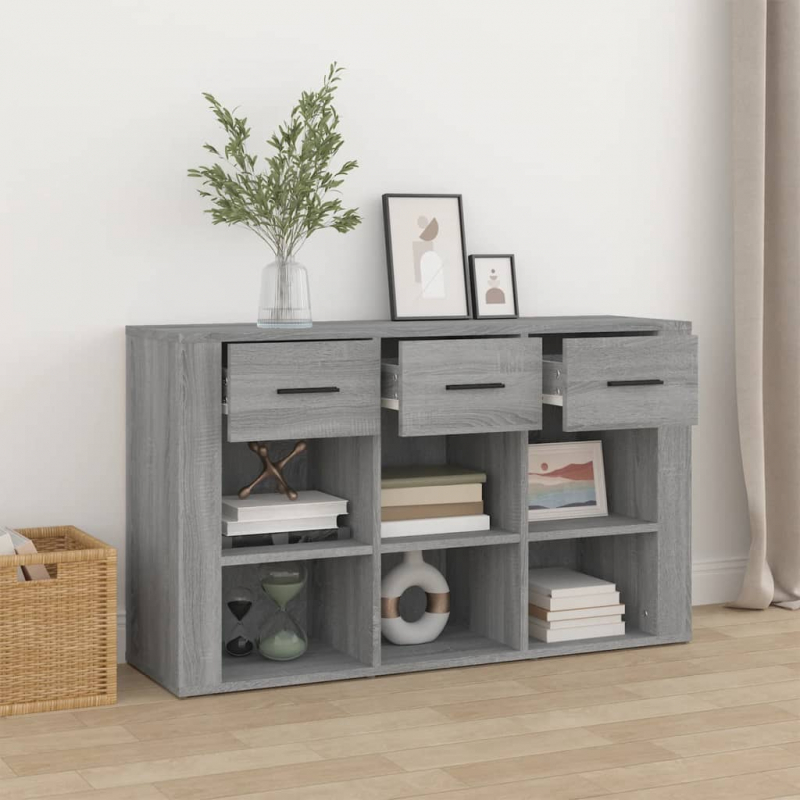 Sideboard Grau Sonoma 100x30x59,5 cm Holzwerkstoff