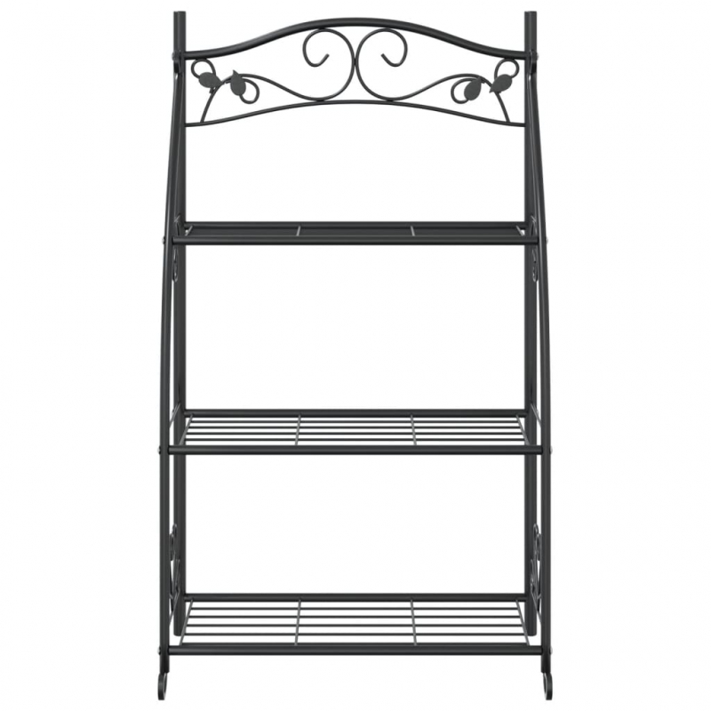 Blumenregal Schwarz 56x30x96 cm Stahl