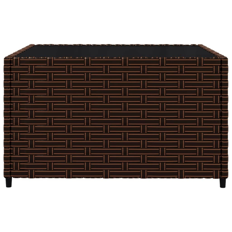 3-tlg. Garten-Lounge-Set mit Kissen Braun Poly Rattan