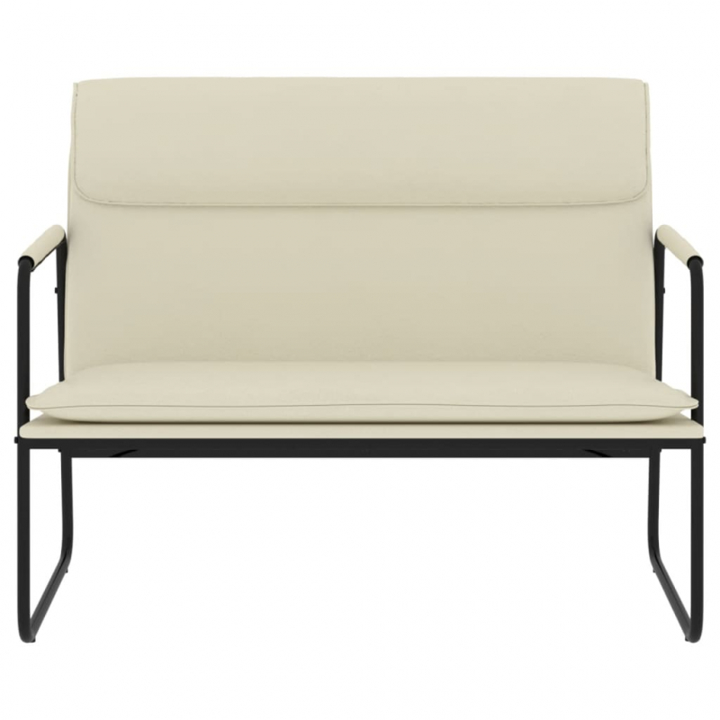 Sitzbank Creme 100x64x80 cm Kunstleder