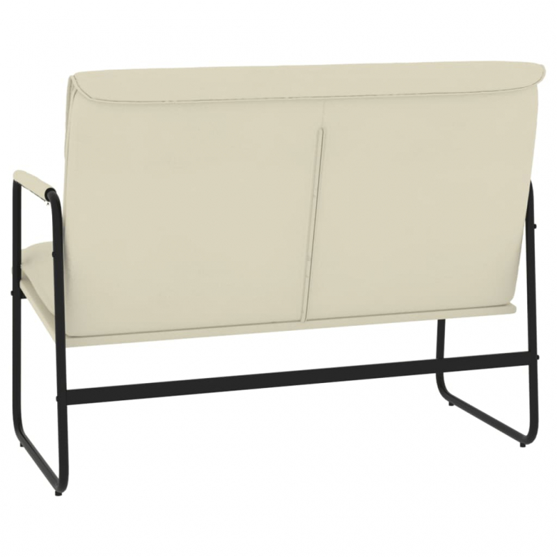 Sitzbank Creme 100x64x80 cm Kunstleder