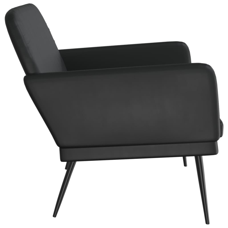 Sitzbank Schwarz 107x80x81 cm Kunstleder