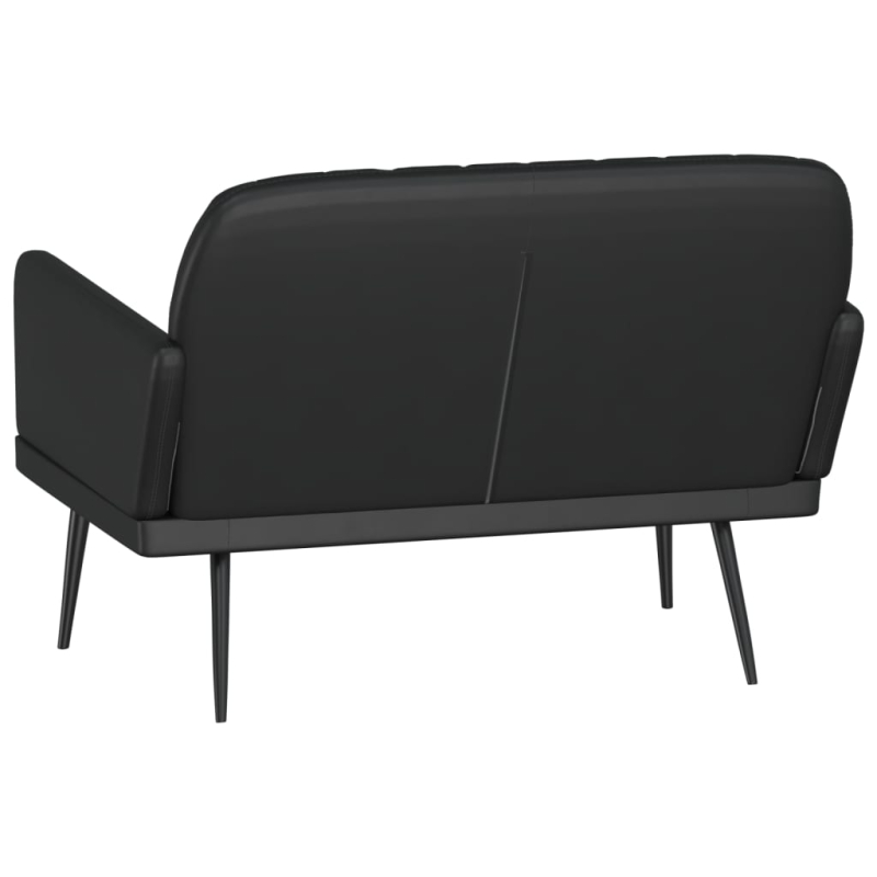 Sitzbank Schwarz 107x80x81 cm Kunstleder