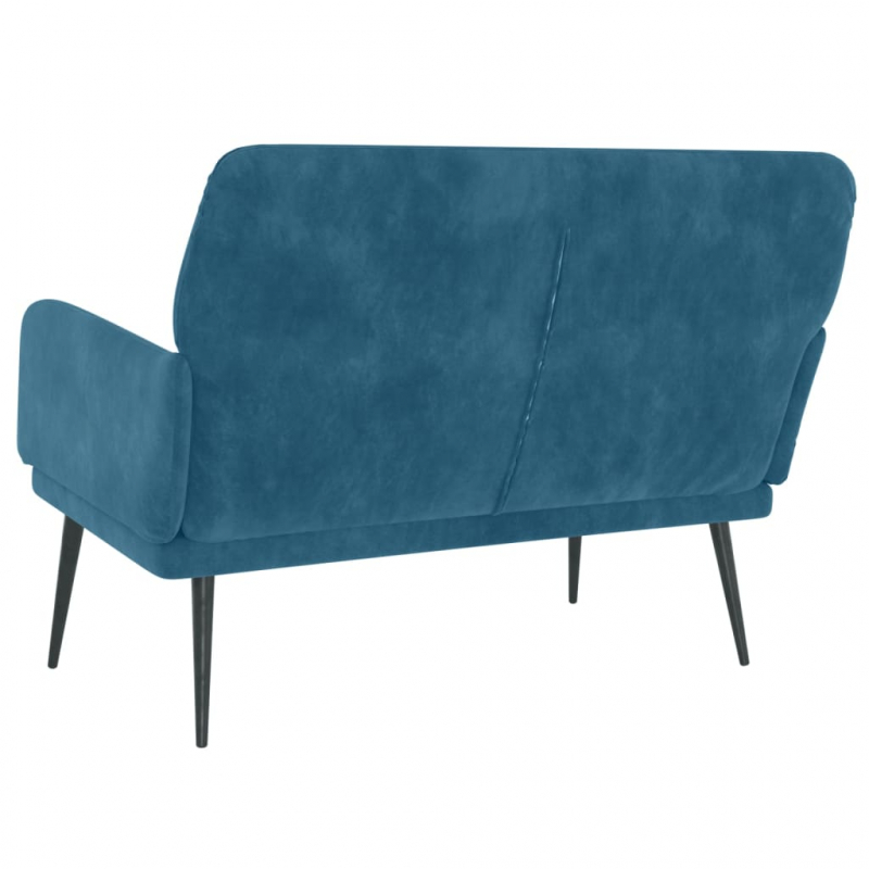 Sitzbank Blau 108x79x79 cm Samt