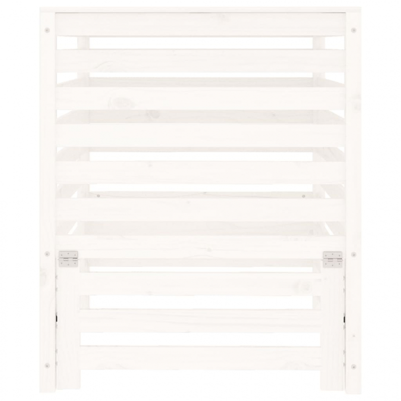 Komposter Weiß 82,5x82,5x99,5 cm Massivholz Kiefer