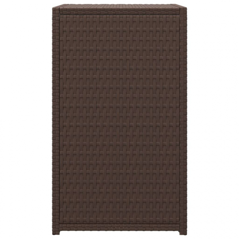 C-Tisch Braun 40x35x60 cm Poly Rattan
