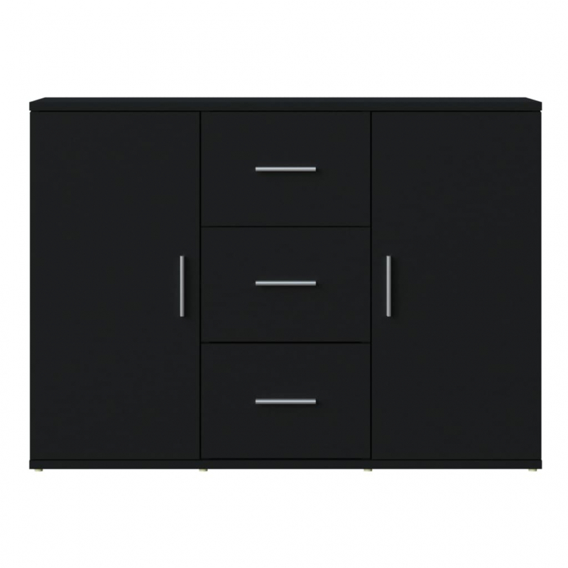 Sideboard Schwarz 91x29,5x65 cm Holzwerkstoff