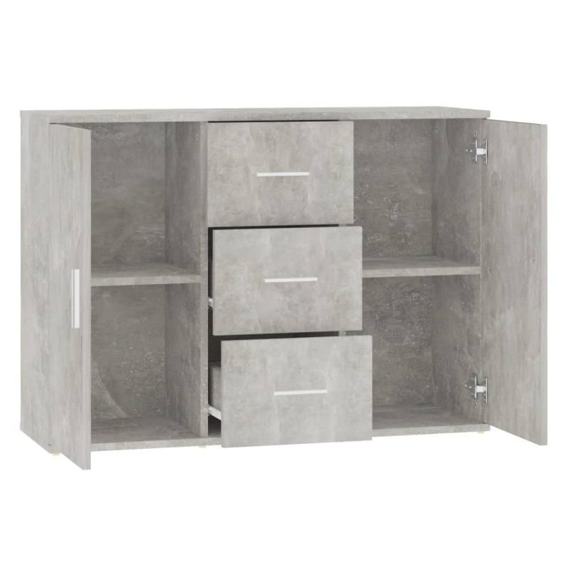 Sideboard Betongrau 91x29,5x65 cm Holzwerkstoff