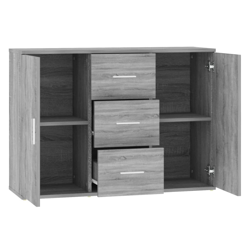 Sideboard Grau Sonoma 91x29,5x65 cm Holzwerkstoff