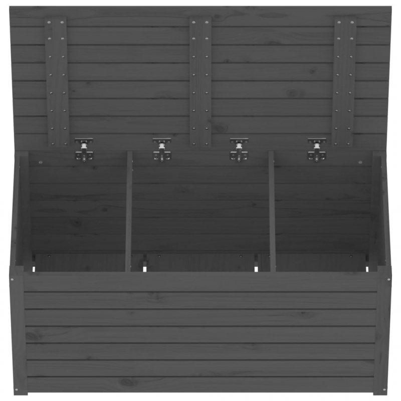 Gartenbox Grau 101x50,5x46,5 cm Massivholz Kiefer