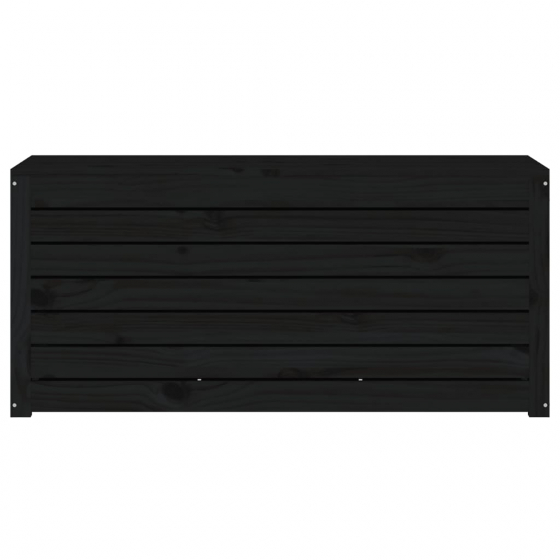 Gartenbox Schwarz 101x50,5x46,5 cm Massivholz Kiefer