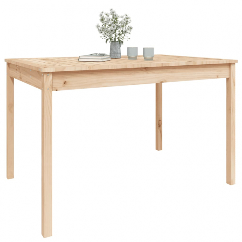 Gartentisch 121x82,5x76 cm Massivholz Kiefer