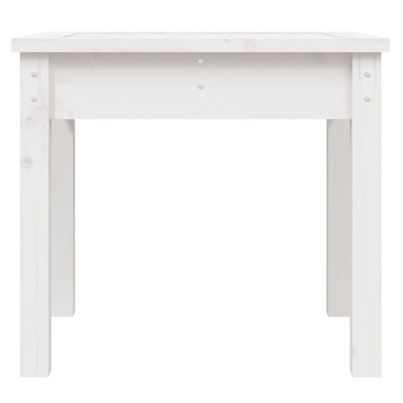 Gartenbank Weiß 50x44x45 cm Massivholz Kiefer