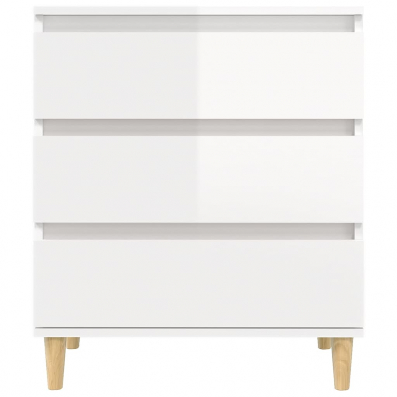 Sideboard Hochglanz-Weiß 60x35x70 cm Holzwerkstoff