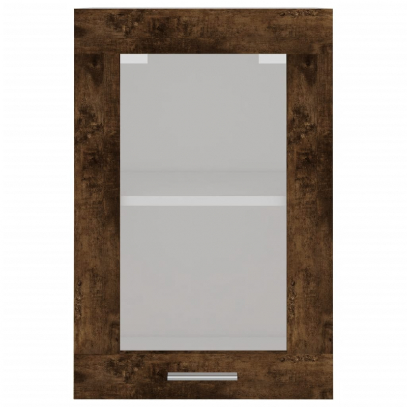 Hängeschrank Lyon Glas Räuchereiche 40x31x60 cm Holzwerkstoff