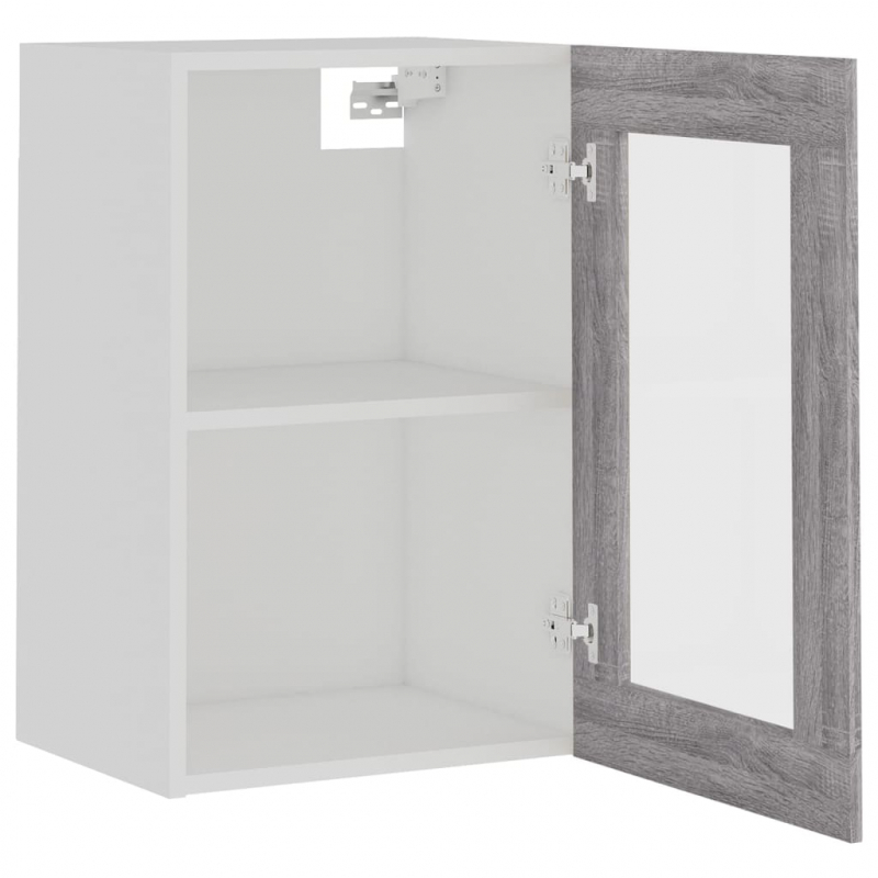 Hängeschrank Lyon Glas Grau Sonoma 40x31x60 cm Holzwerkstoff