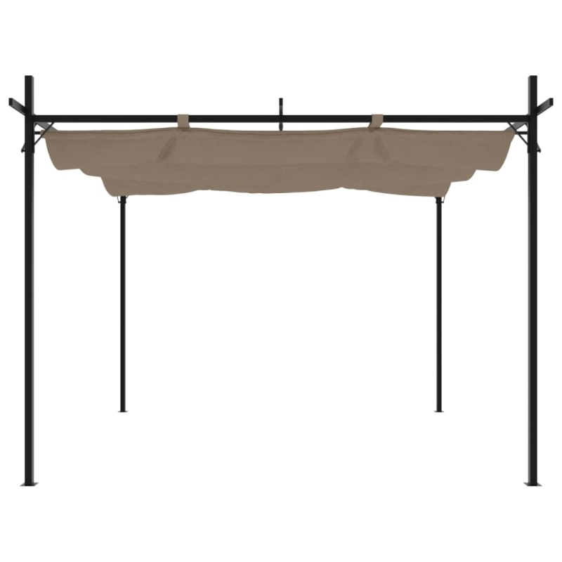 Pergola mit Schiebedach Taupe 295x292x230 cm