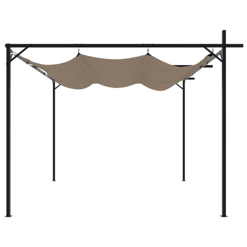 Pergola mit Schiebedach Taupe 295x292x230 cm