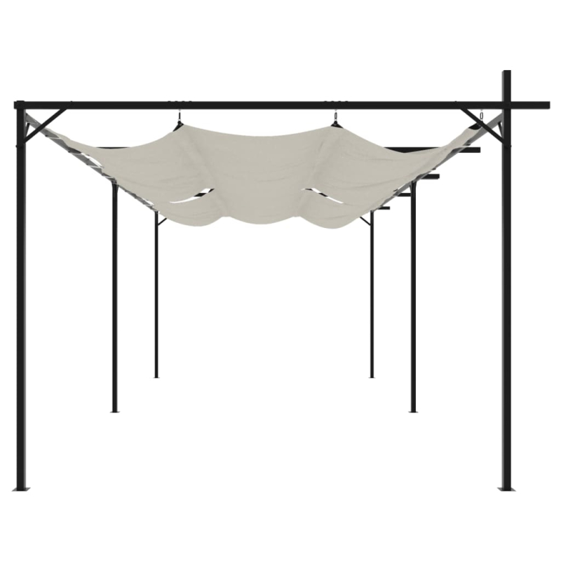 Pergola mit Schiebedach Creme 589x292x230 cm