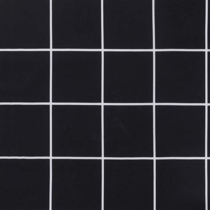 Palettenkissen Schwarz Karomuster 60x60x12 cm Stoff