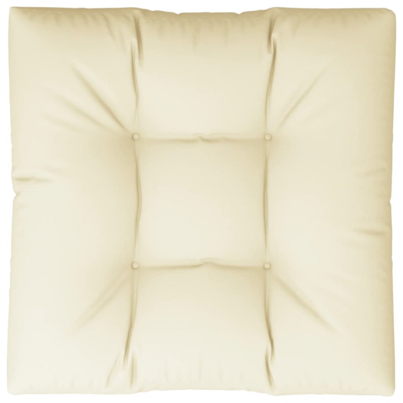 Palettenkissen Creme 70x70x12 cm Stoff