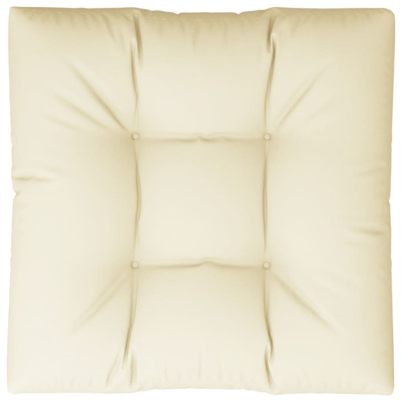 Palettenkissen Creme 80x80x12 cm Stoff