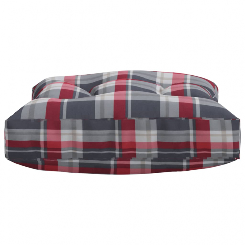 Palettenkissen 2-tlg. Rot Karomuster Stoff