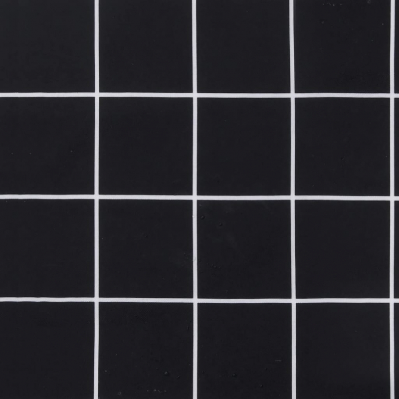 Palettenkissen 2-tlg. Schwarz Karomuster Stoff