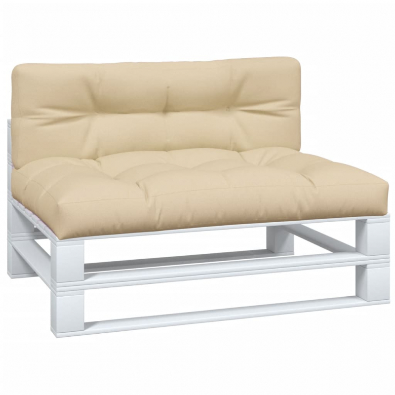 Palettenkissen 2-tlg. Beige Stoff