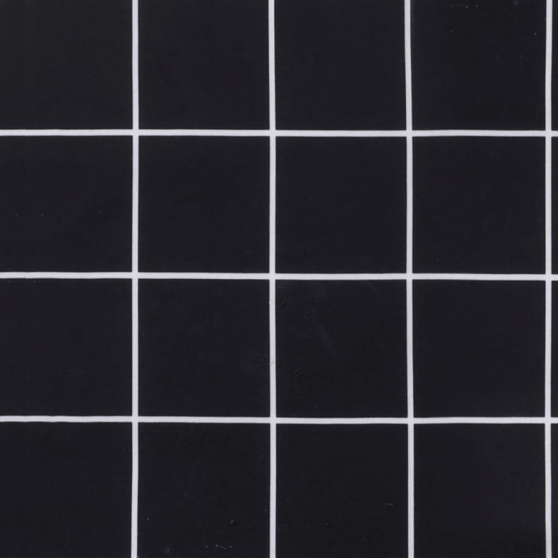 Palettenkissen 2-tlg. Schwarz Karomuster Stoff