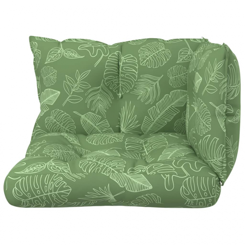 Palettenkissen 3 Stk. Blattmuster Oxford-Gewebe