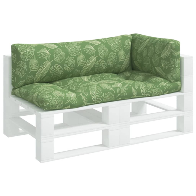 Palettenkissen 3 Stk. Blattmuster Oxford-Gewebe