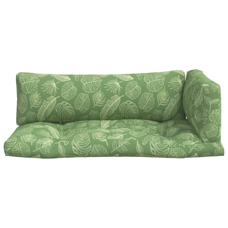 Palettenkissen 3 Stk. Blattmuster Oxford-Gewebe