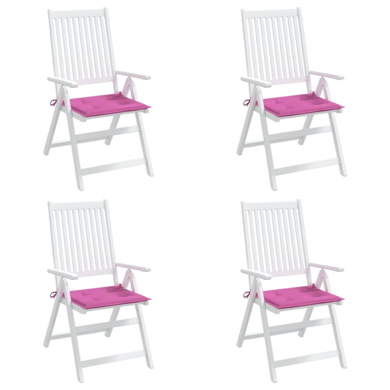 Gartenstuhl-Kissen 4 Stk. Rosa 50x50x4 cm Stoff