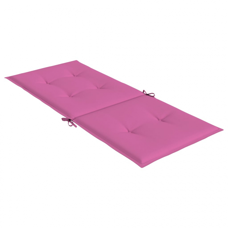Gartenstuhlauflagen für Hochlehner 2 Stk. Rosa 120x50x3cm Stoff