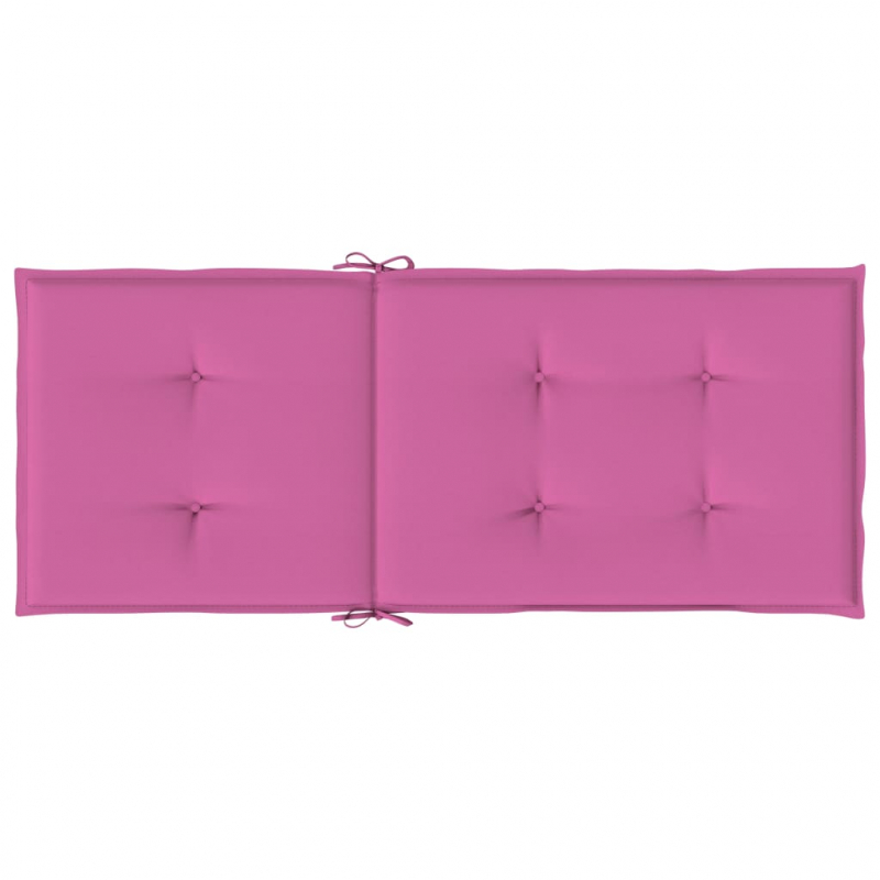 Gartenstuhlauflagen für Hochlehner 2 Stk. Rosa 120x50x3cm Stoff