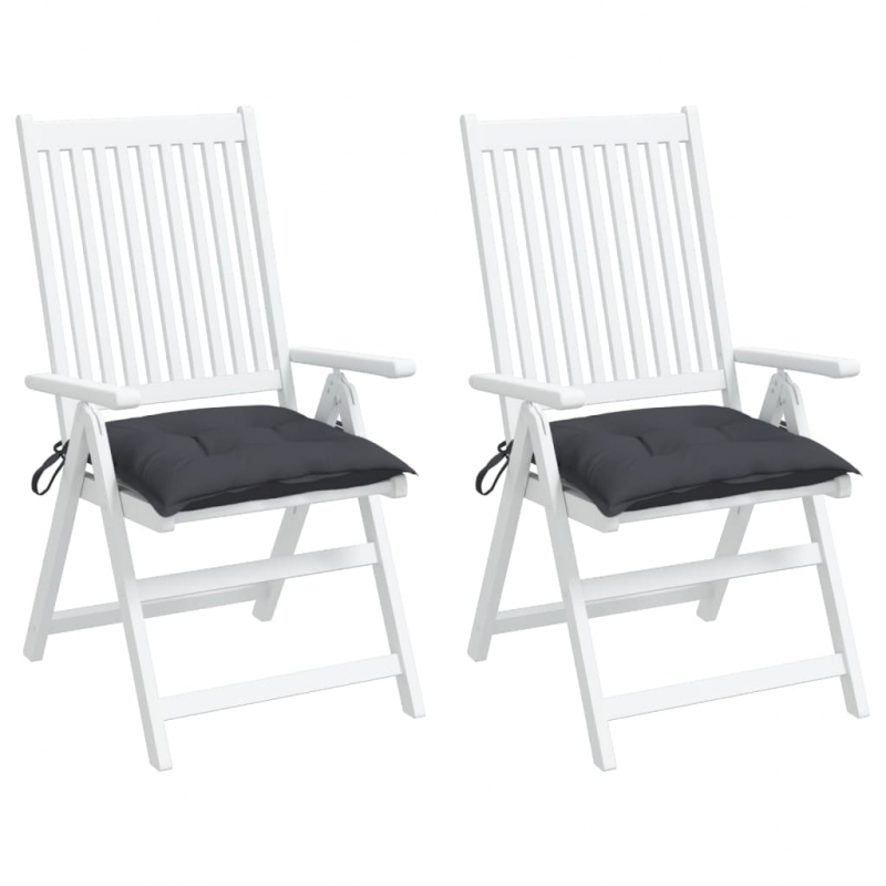 Stuhlkissen 2 Stk. Anthrazit 50x50x7 cm Oxford-Gewebe