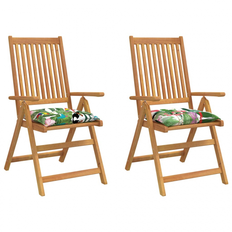 Stuhlkissen 2 Stk. Mehrfarbig 50x50x7 cm Oxford-Gewebe