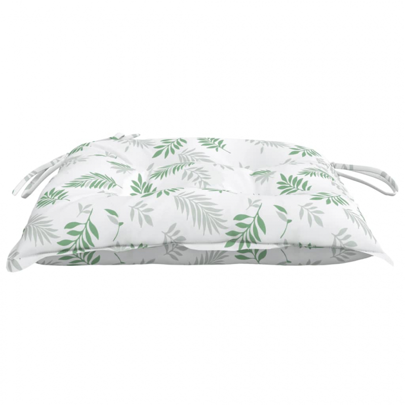 Stuhlkissen 6 Stk. Blattmuster 50x50x7 cm Oxford-Gewebe